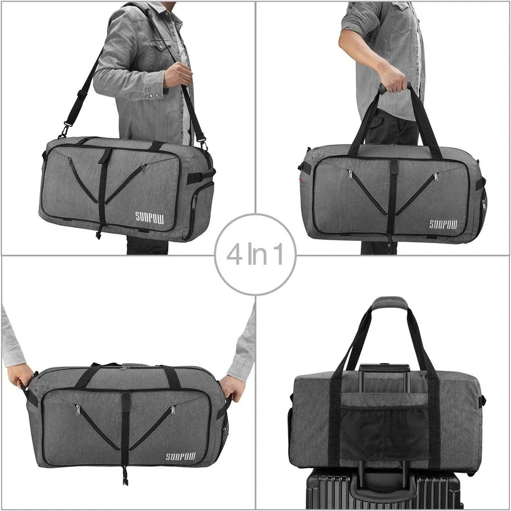 Foldable‎ Duffel Gym Travel Gear Bag Unisex Shoe Compartment Gorpcore MacGyver